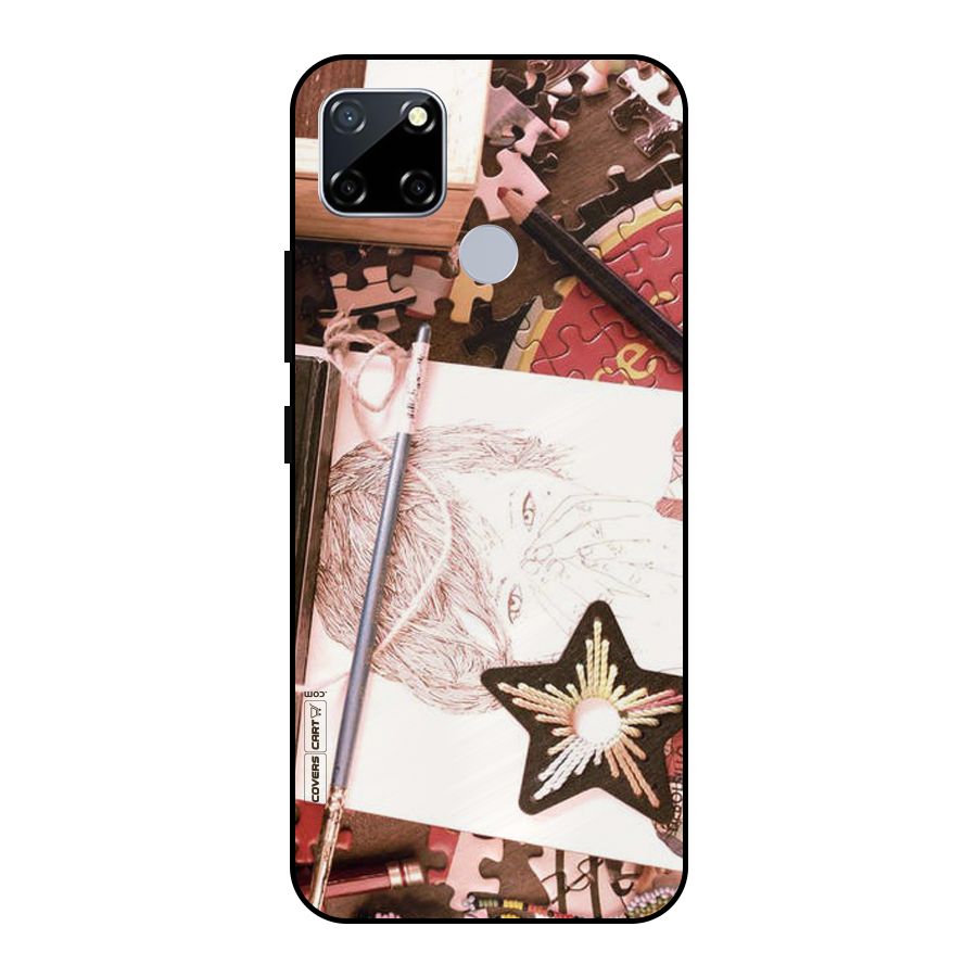 Artistic Messy Metal Back Case for Realme Narzo 20
