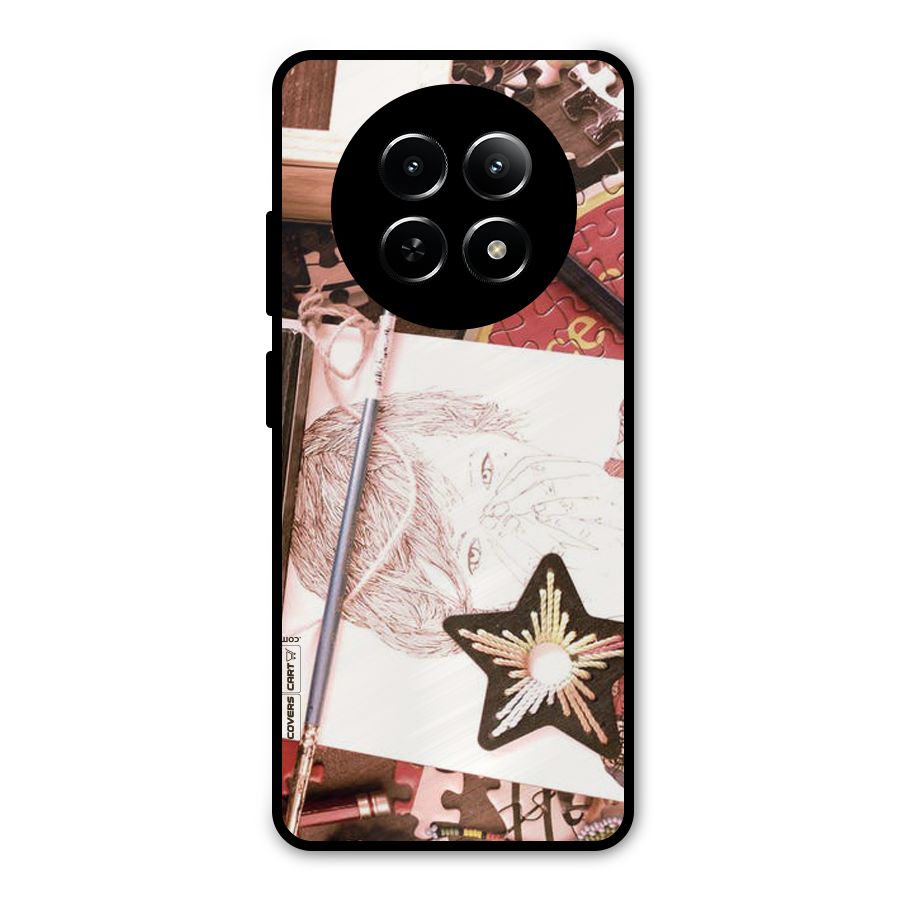 Artistic Messy Metal Back Case for Realme Narzo 70x 5G