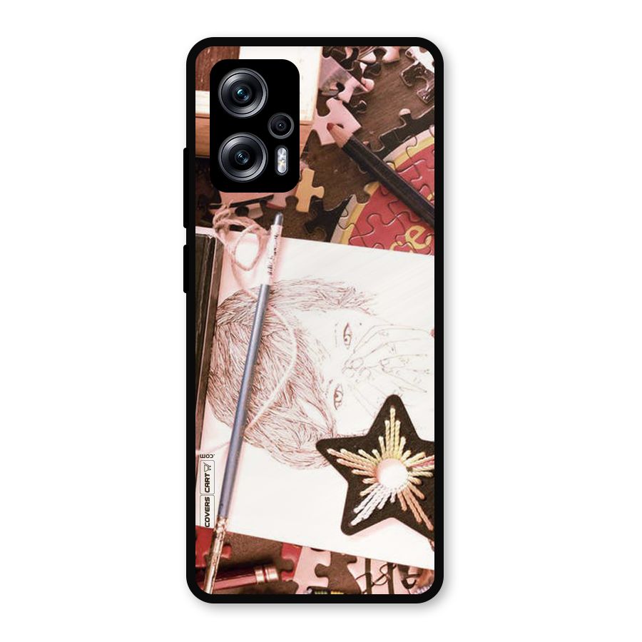 Artistic Messy Metal Back Case for Redmi K50i