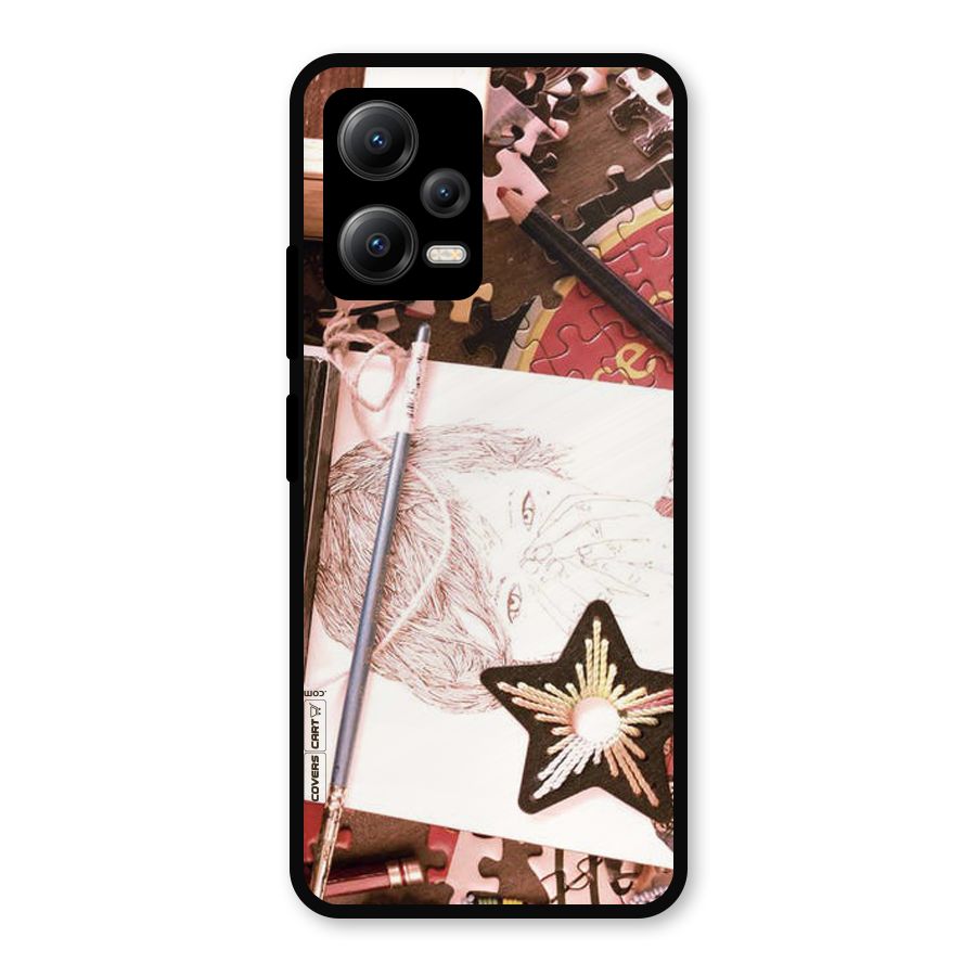 Artistic Messy Metal Back Case for Redmi Note 12 5G