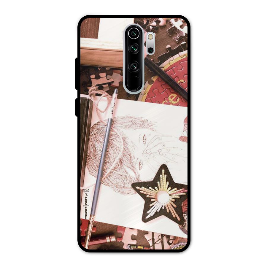 Artistic Messy Metal Back Case for Redmi Note 8 Pro