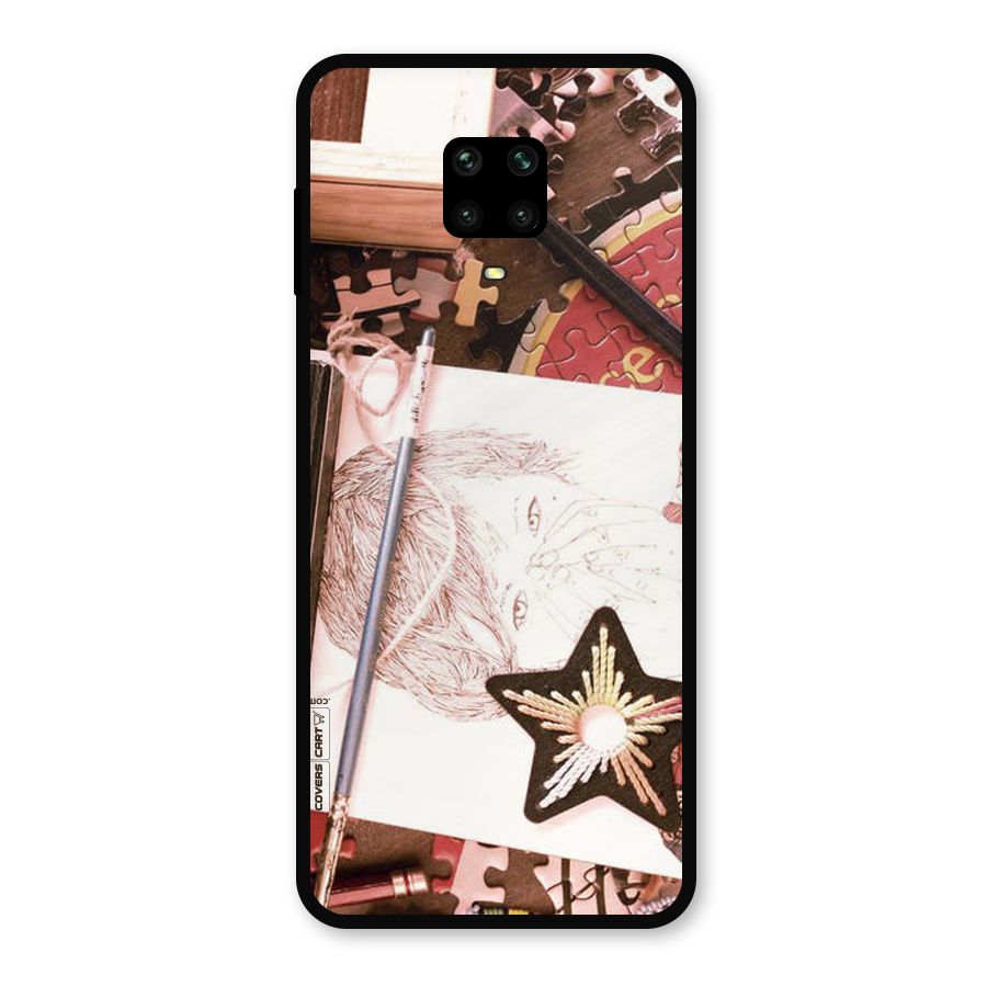 Artistic Messy Metal Back Case for Redmi Note 9 Pro Max