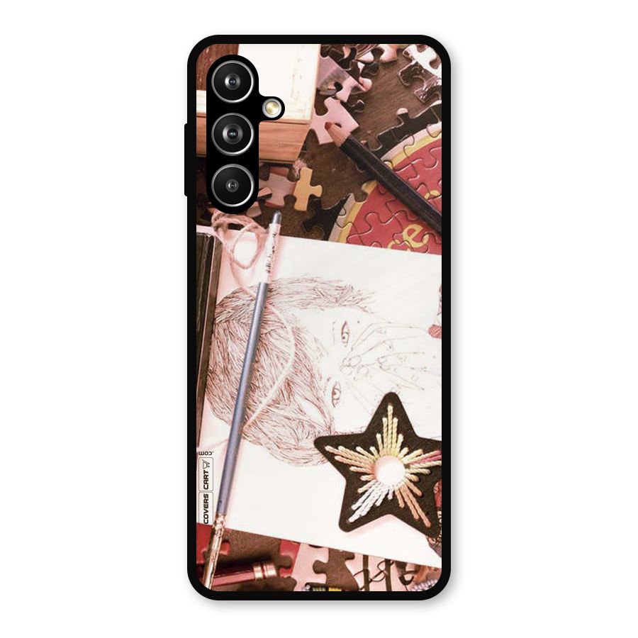Artistic Messy Metal Back Case for Samsung Galaxy M54