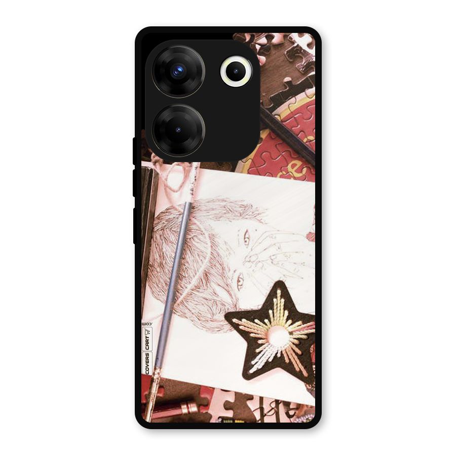 Artistic Messy Metal Back Case for Tecno Camon 20 Pro