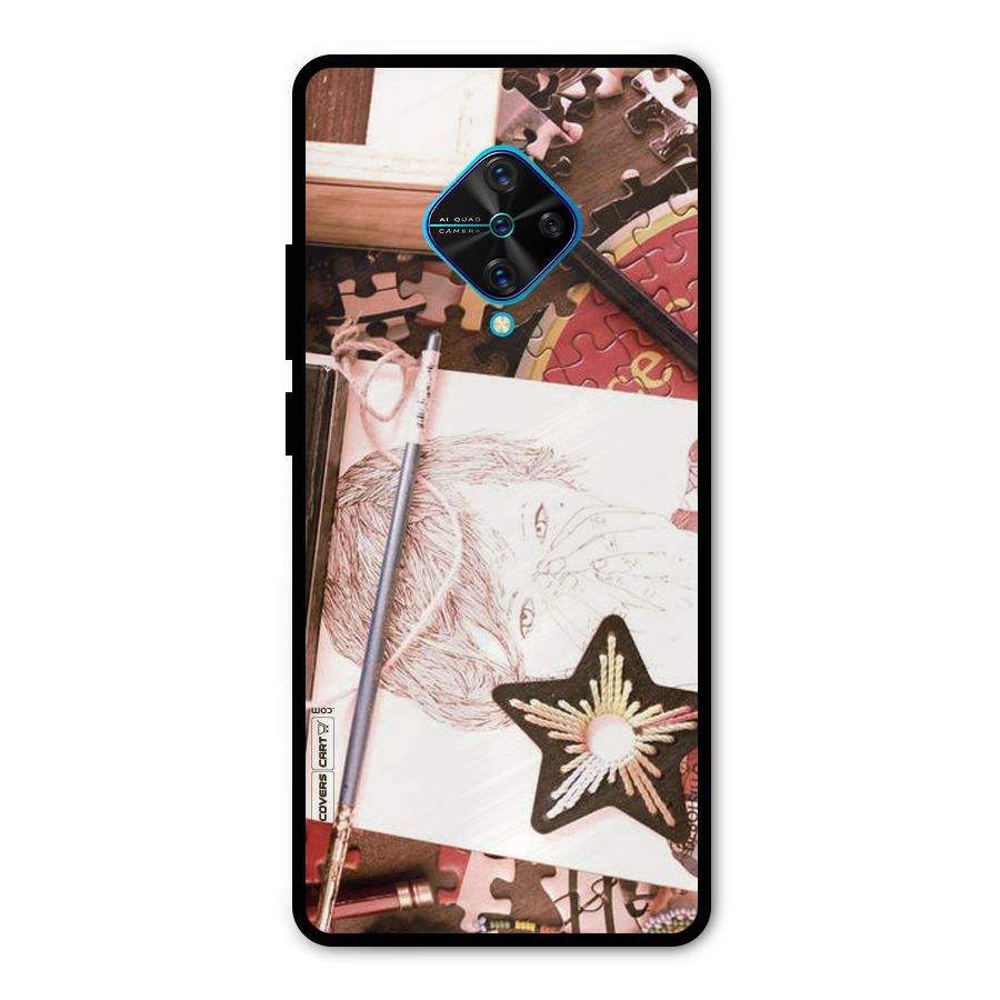 Artistic Messy Metal Back Case for Vivo S1 Pro