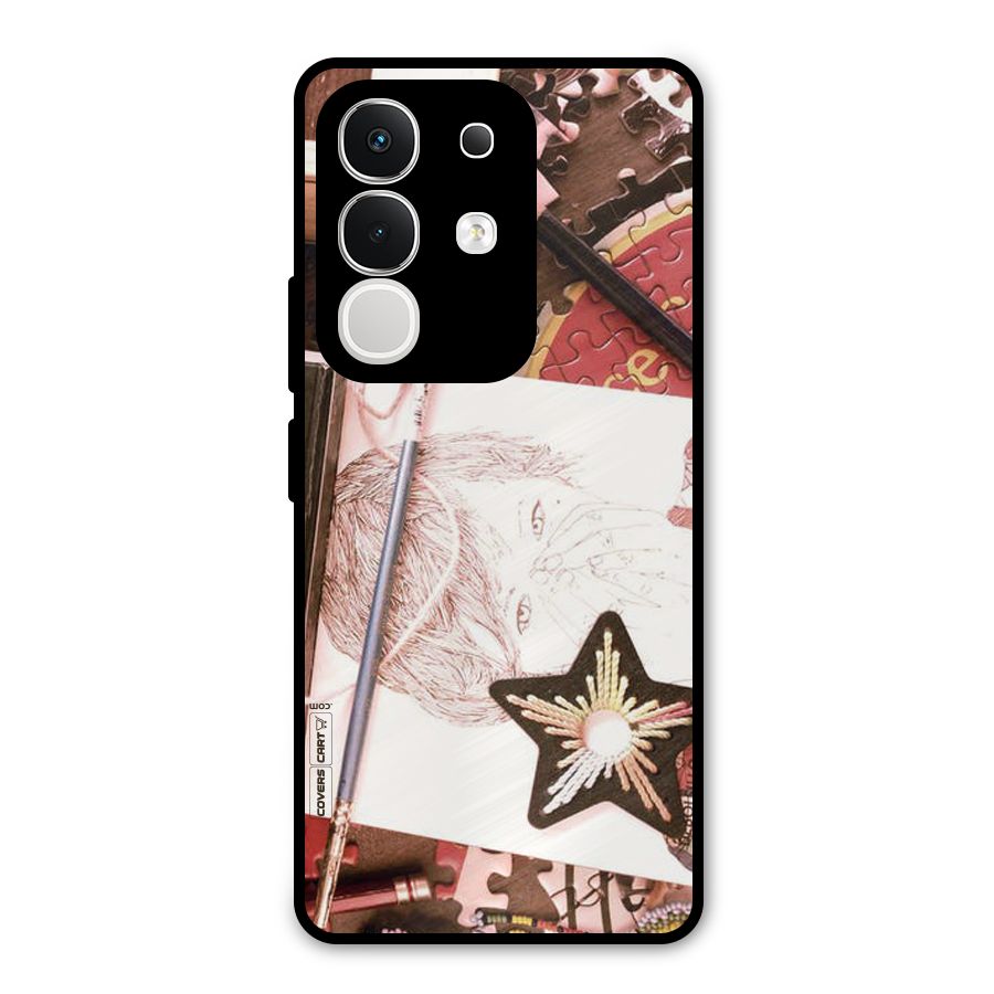 Artistic Messy Metal Back Case for Vivo T4x