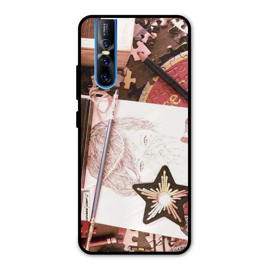Artistic Messy Metal Back Case for Vivo V15 Pro