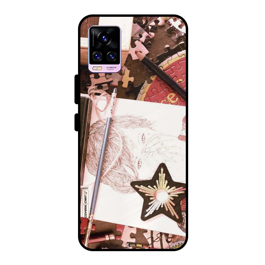 Artistic Messy Metal Back Case for Vivo V20 Pro