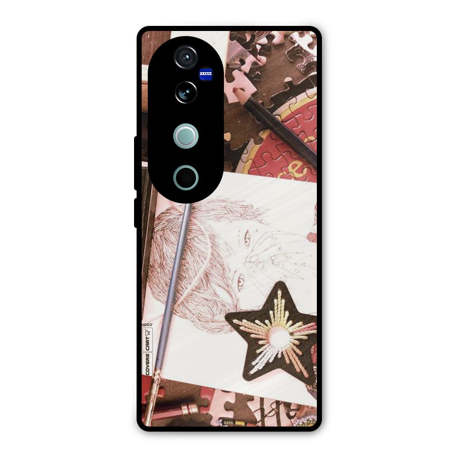 Artistic Messy Metal Back Case for Vivo V40