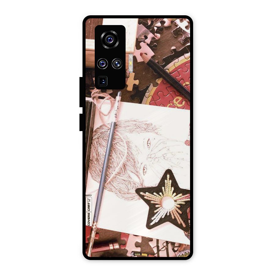 Artistic Messy Metal Back Case for Vivo X50 Pro