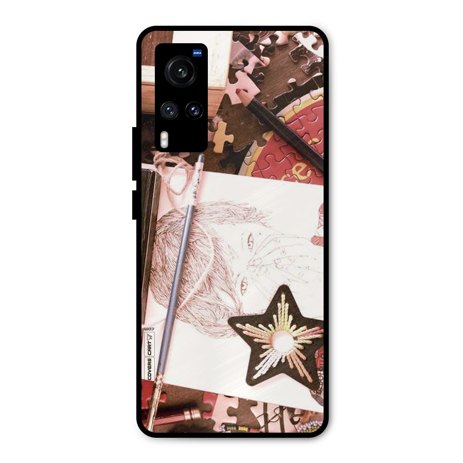 Artistic Messy Metal Back Case for Vivo X60