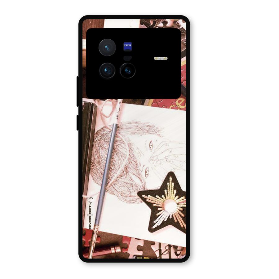 Artistic Messy Metal Back Case for Vivo X80