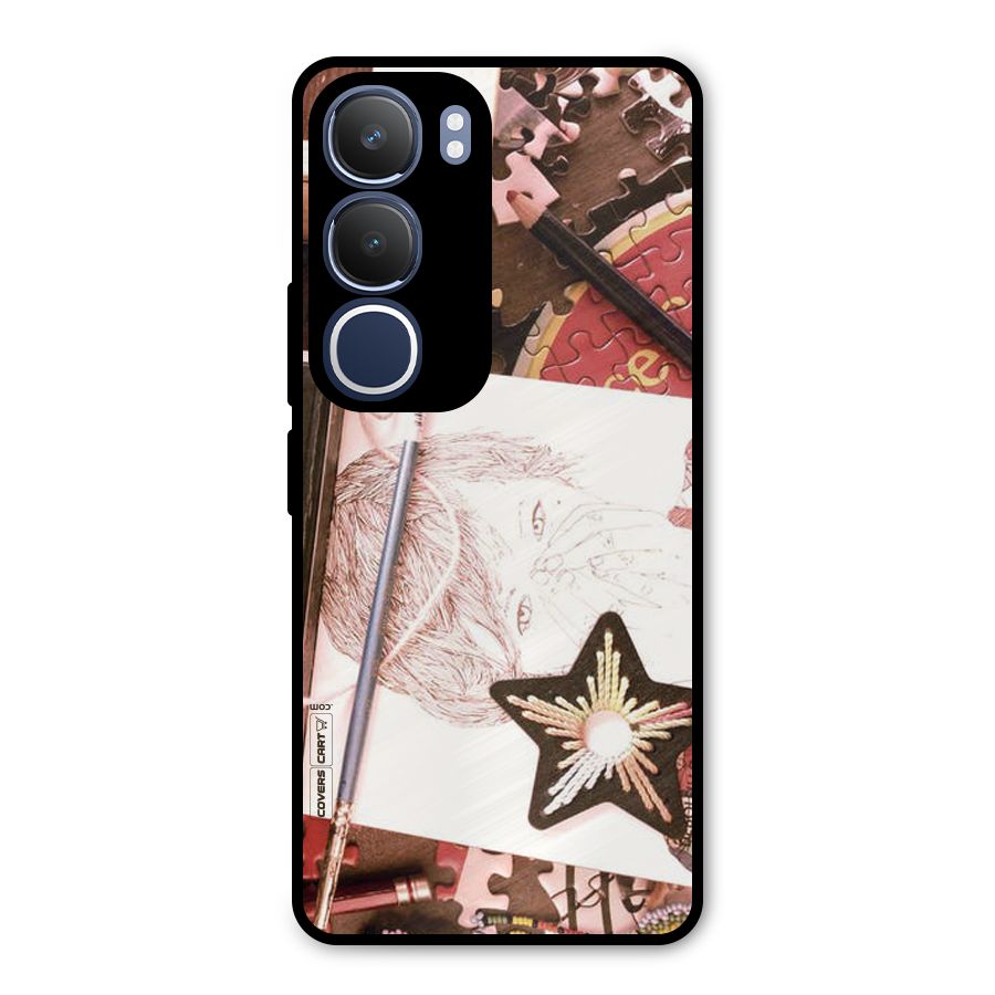 Artistic Messy Metal Back Case for Vivo Y29