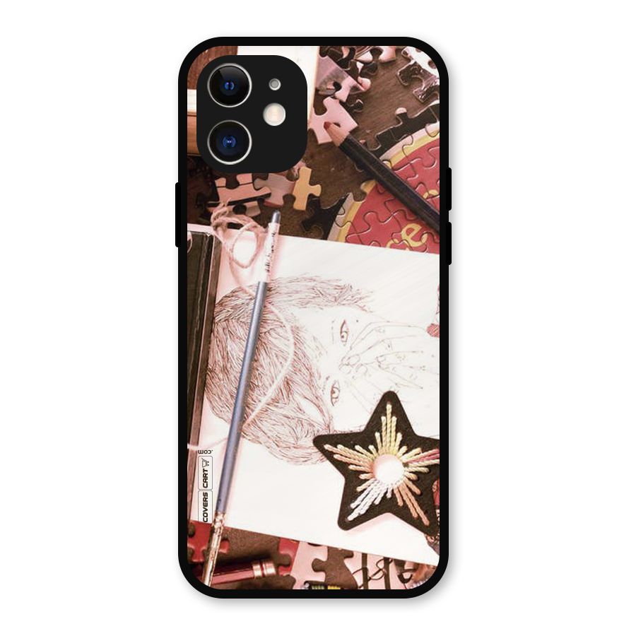 Artistic Messy Metal Back Case for iPhone 12