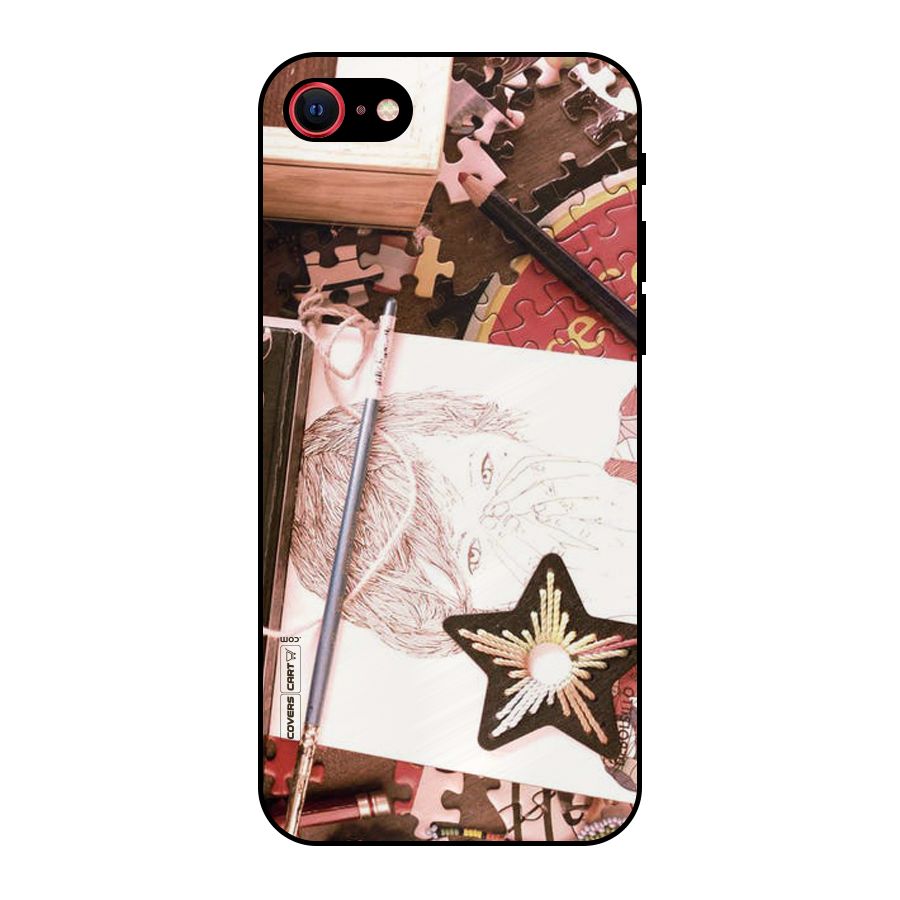 Artistic Messy Metal Back Case for iPhone 7