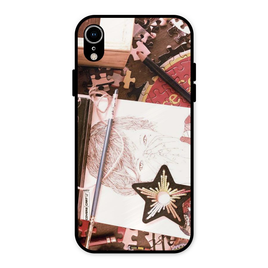Artistic Messy Metal Back Case for iPhone XR