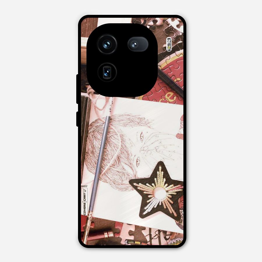 Artistic Messy Metal Back Case for iQOO 12