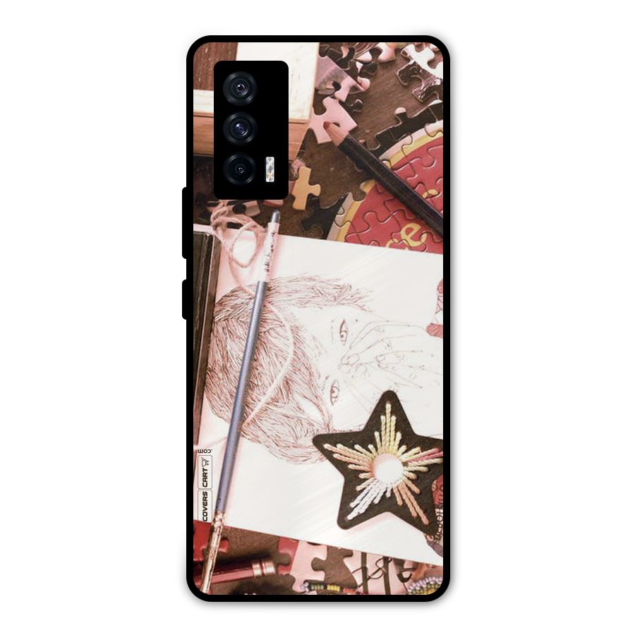 Artistic Messy Metal Back Case for iQOO 7 5G