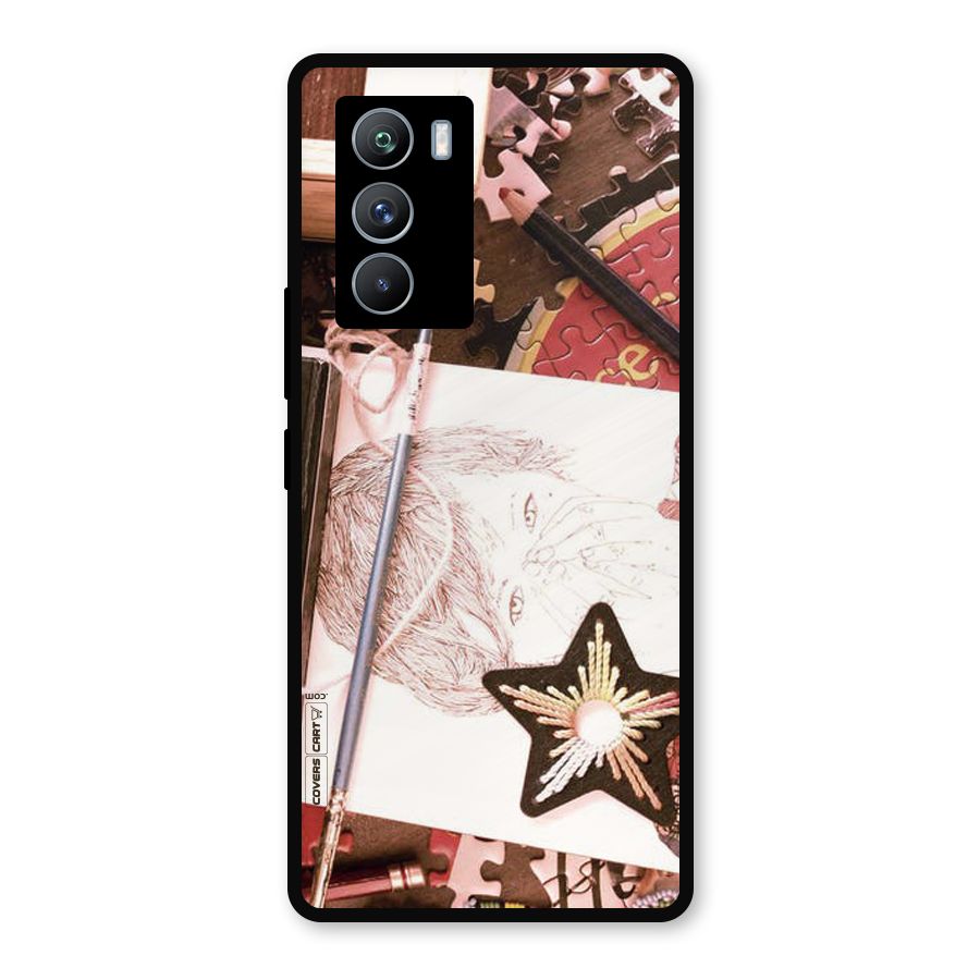 Artistic Messy Metal Back Case for iQOO 9 SE