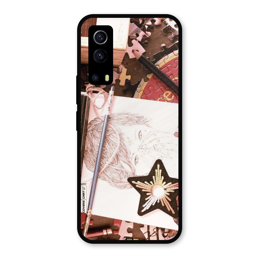 Artistic Messy Metal Back Case for iQOO Z3