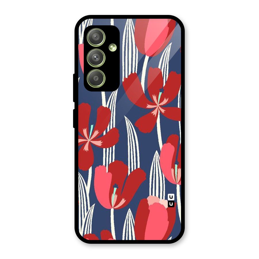 Artistic Tulips Glass Back Case for Galaxy A54