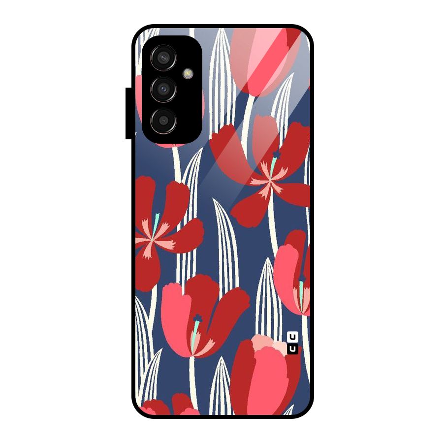 Artistic Tulips Glass Back Case for Galaxy F13