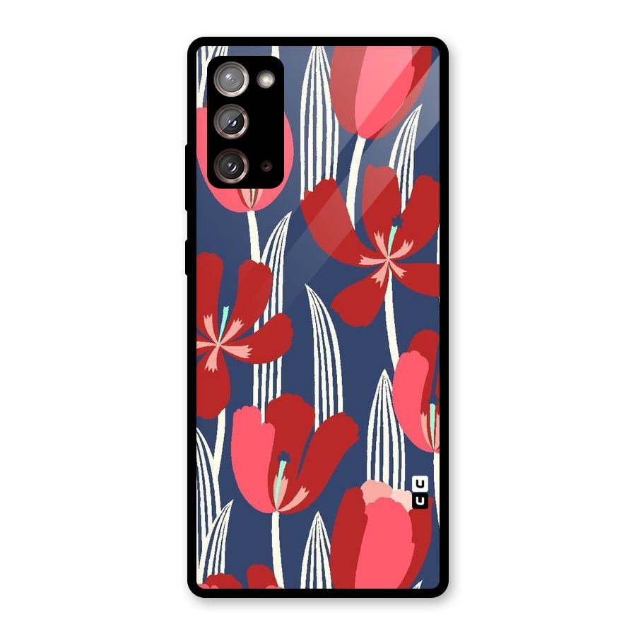 Artistic Tulips Glass Back Case for Galaxy Note 20