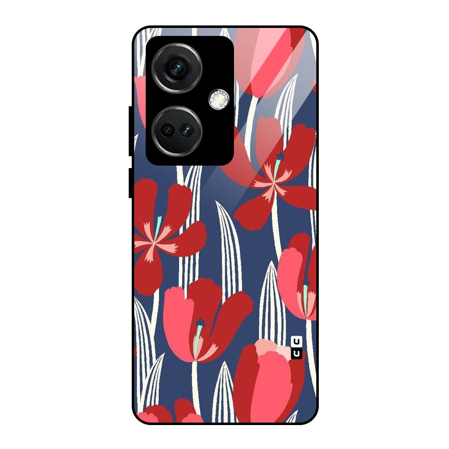 Artistic Tulips Glass Back Case for OnePlus Nord CE 3 5G