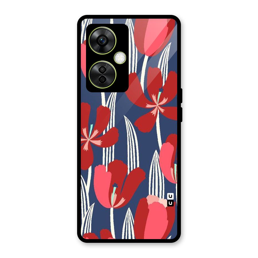 Artistic Tulips Glass Back Case for OnePlus Nord CE 3 Lite