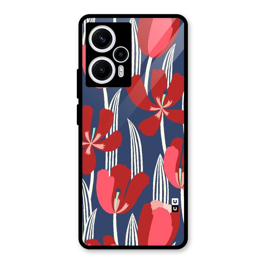 Artistic Tulips Glass Back Case for Poco F5