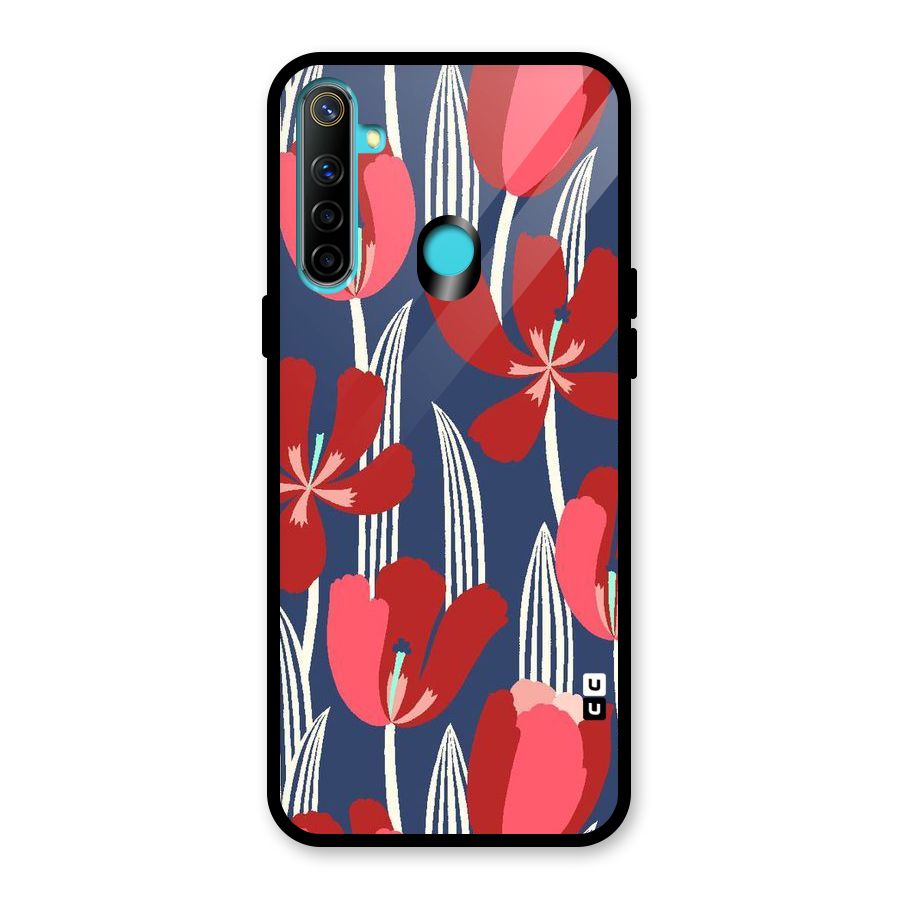 Artistic Tulips Glass Back Case for Realme 5
