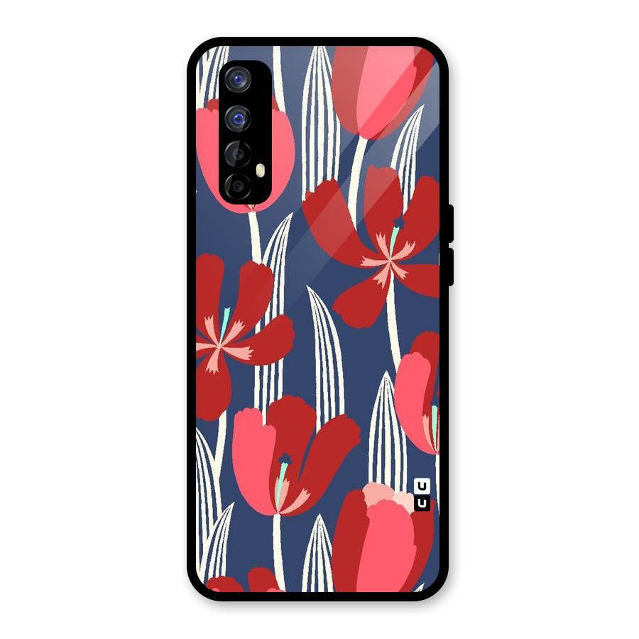 Artistic Tulips Glass Back Case for Realme 7