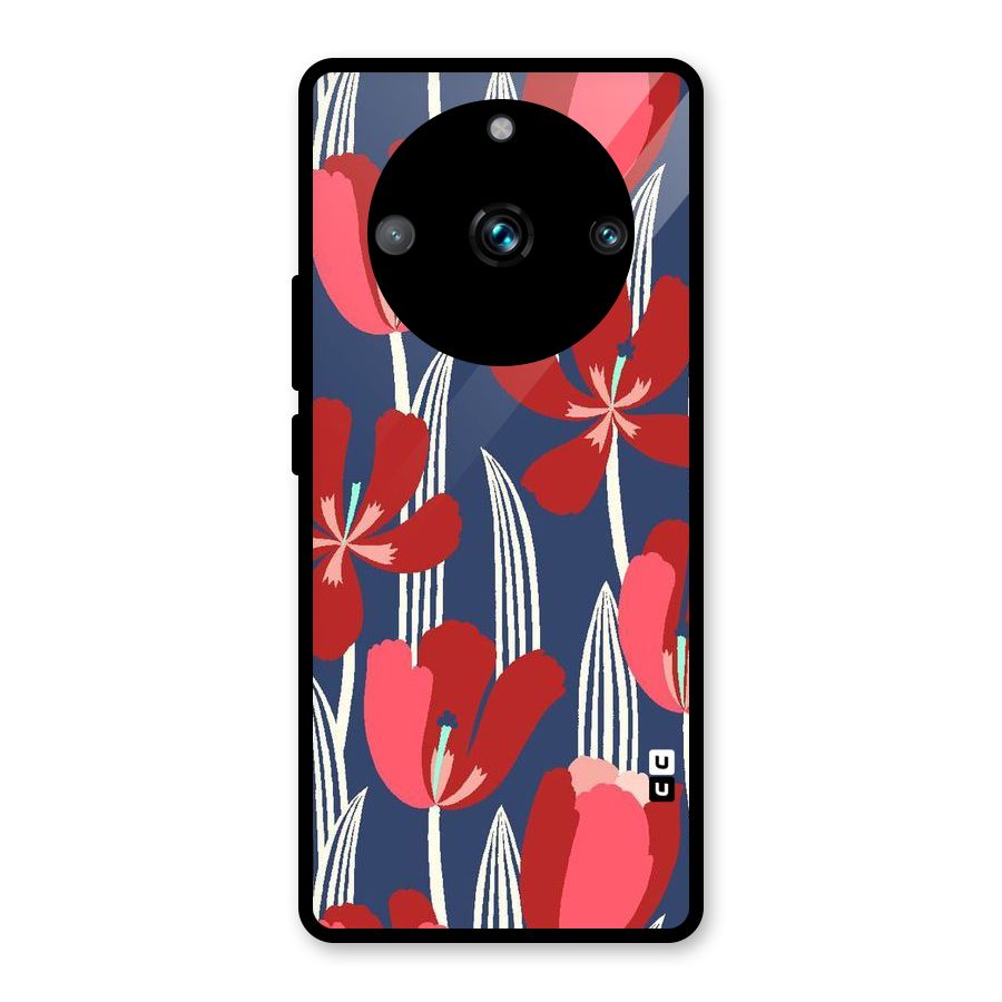 Artistic Tulips Glass Back Case for Realme Narzo 60 Pro