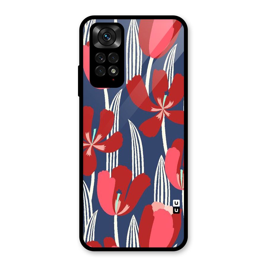 Artistic Tulips Glass Back Case for Redmi Note 11S