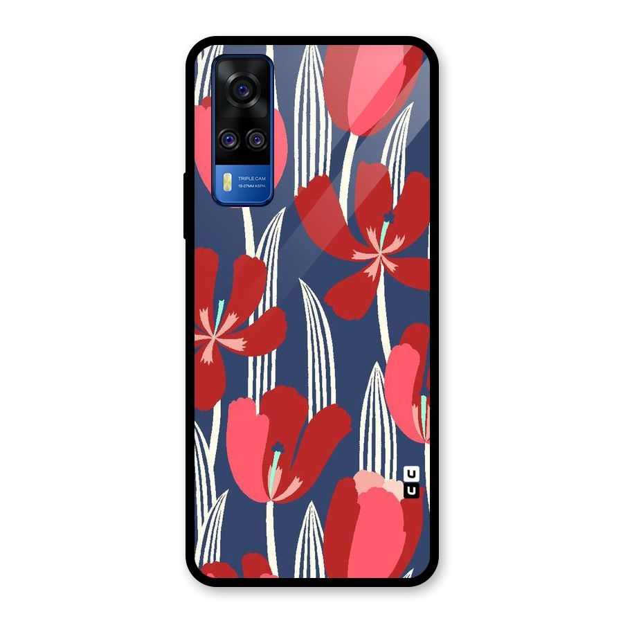 Artistic Tulips Glass Back Case for Vivo Y31