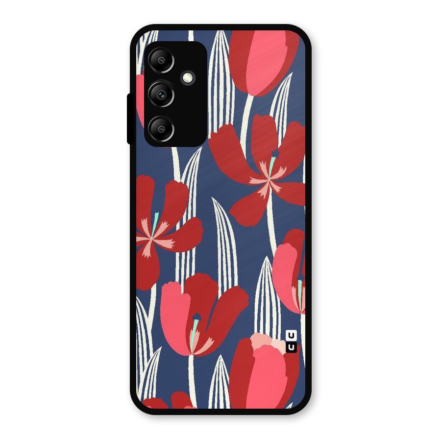 Artistic Tulips Metal Back Case for Galaxy A14 5G