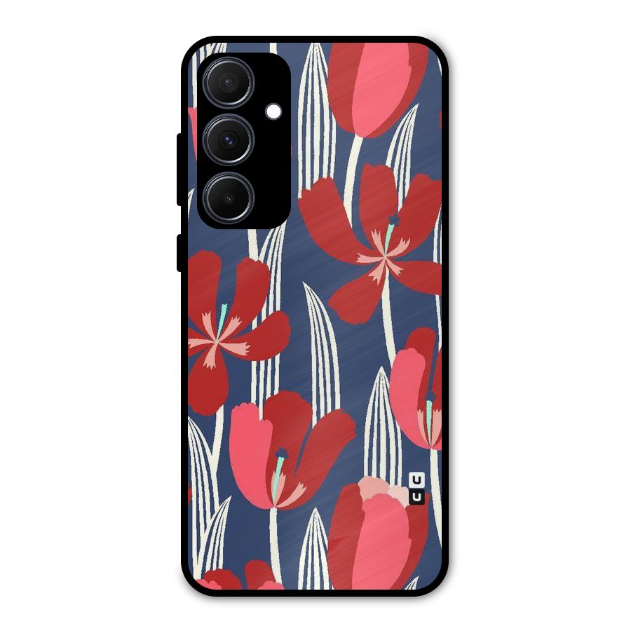 Artistic Tulips Metal Back Case for Galaxy A35