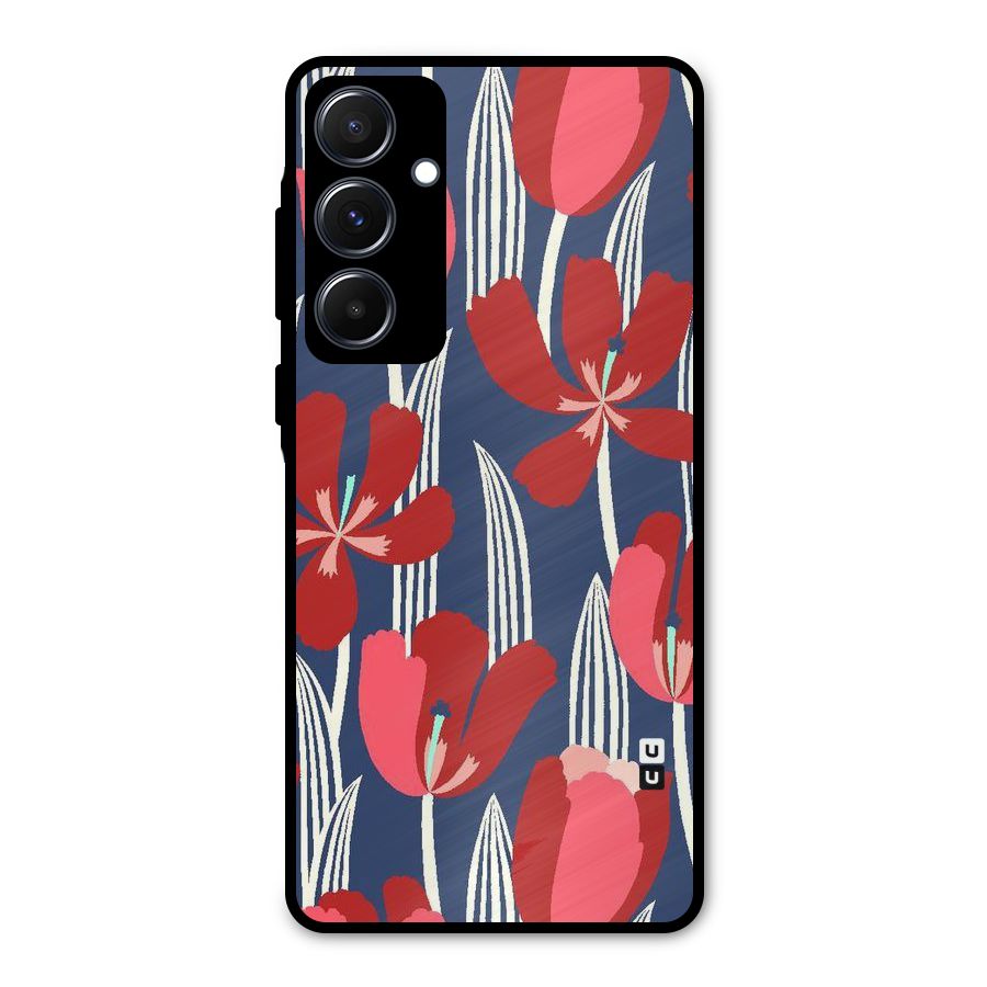 Artistic Tulips Metal Back Case for Galaxy A55