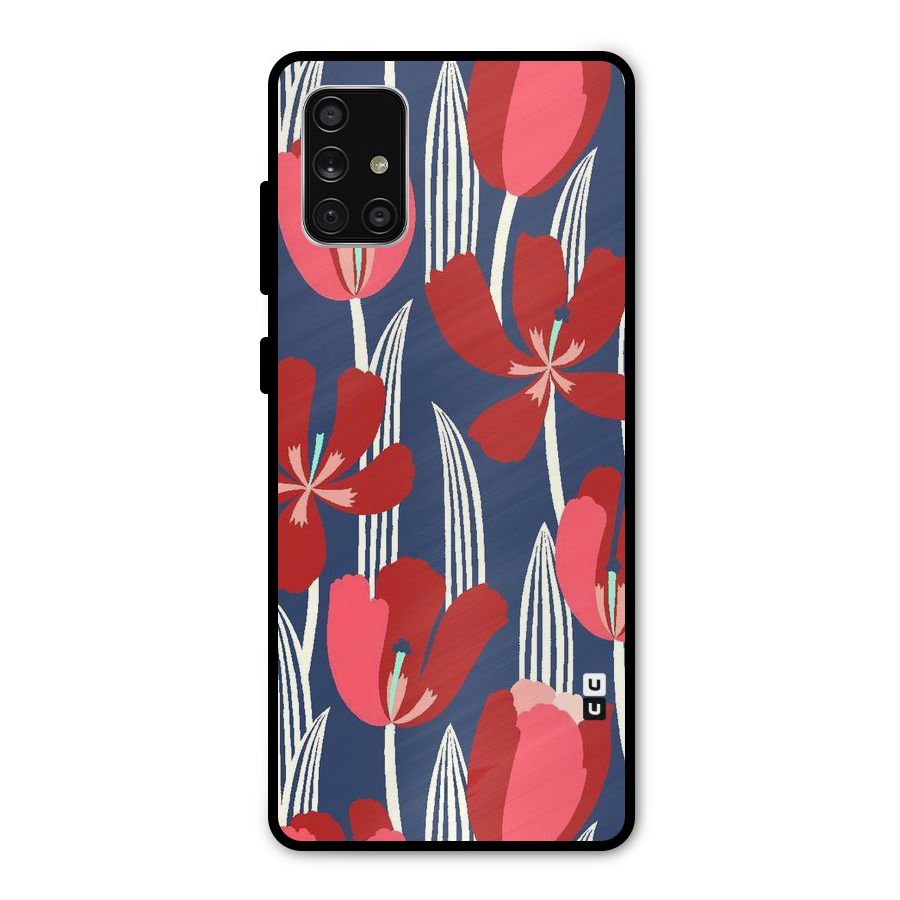 Artistic Tulips Metal Back Case for Galaxy A71