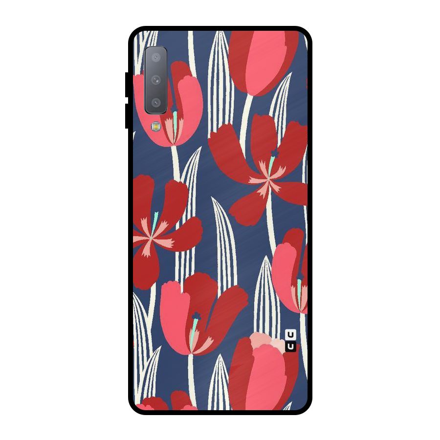 Artistic Tulips Metal Back Case for Galaxy A7 (2018)