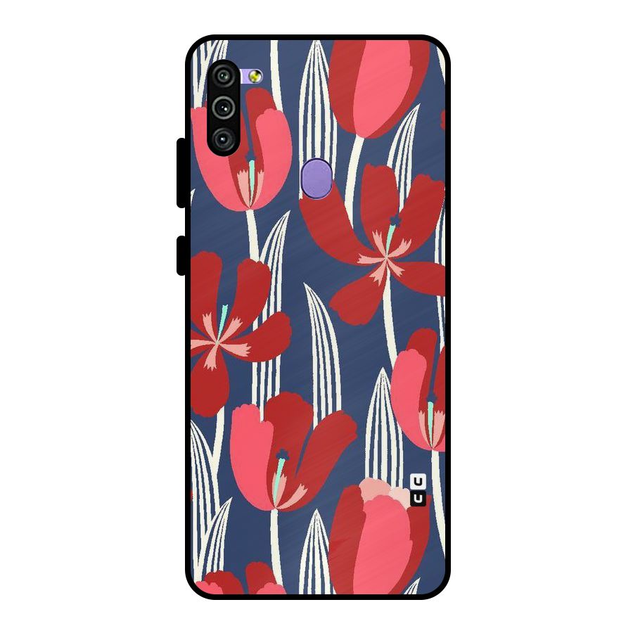 Artistic Tulips Metal Back Case for Galaxy M11