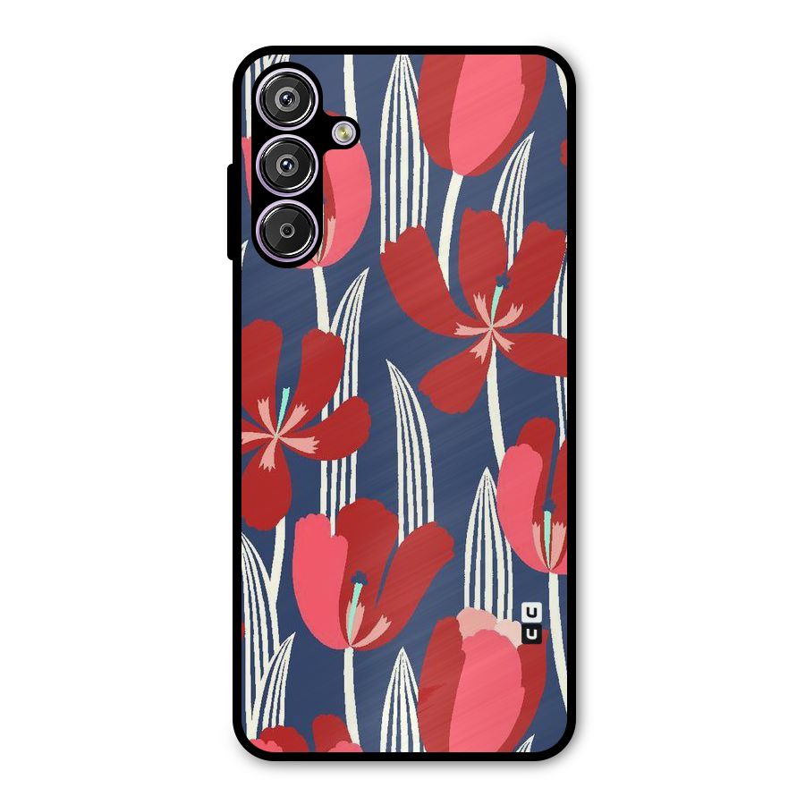 Artistic Tulips Metal Back Case for Galaxy M15
