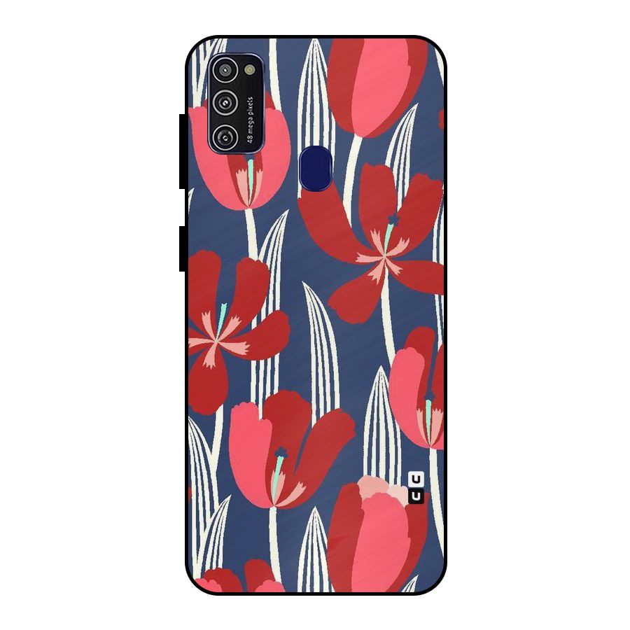 Artistic Tulips Metal Back Case for Galaxy M30s