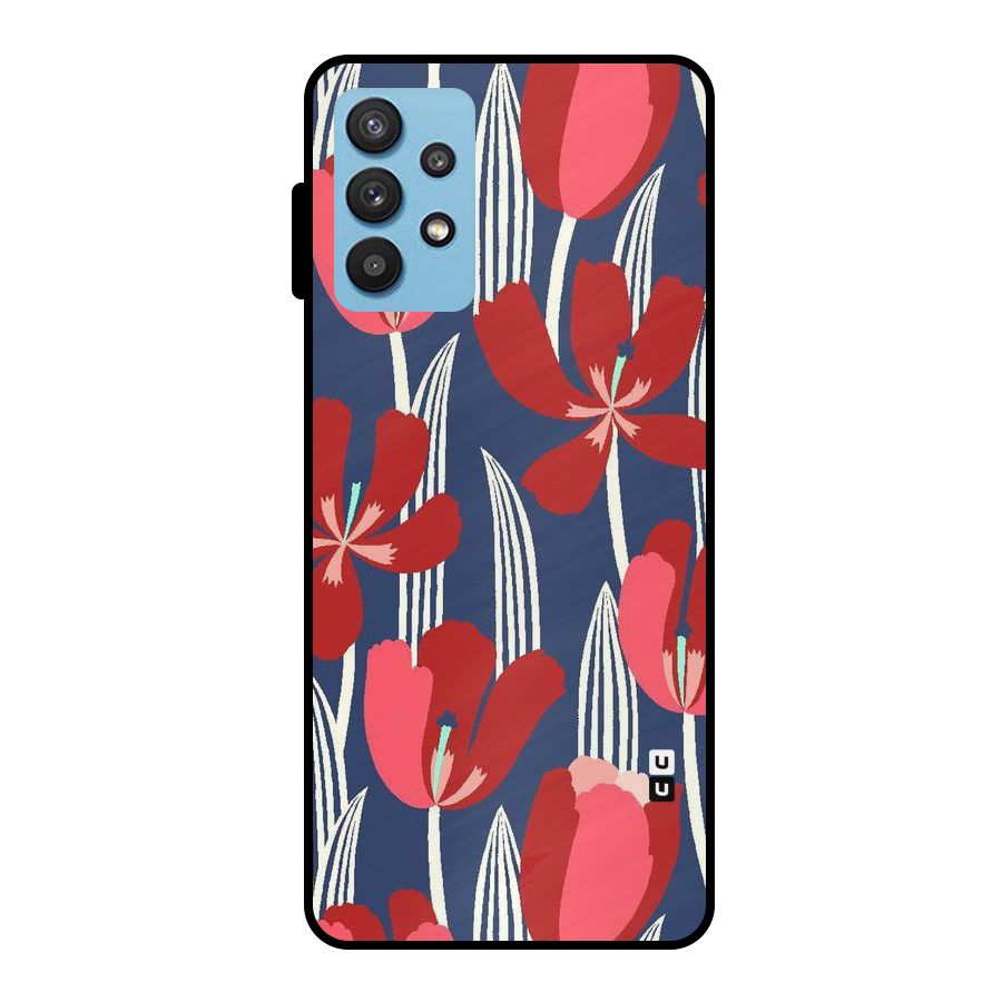 Artistic Tulips Metal Back Case for Galaxy M32 5G