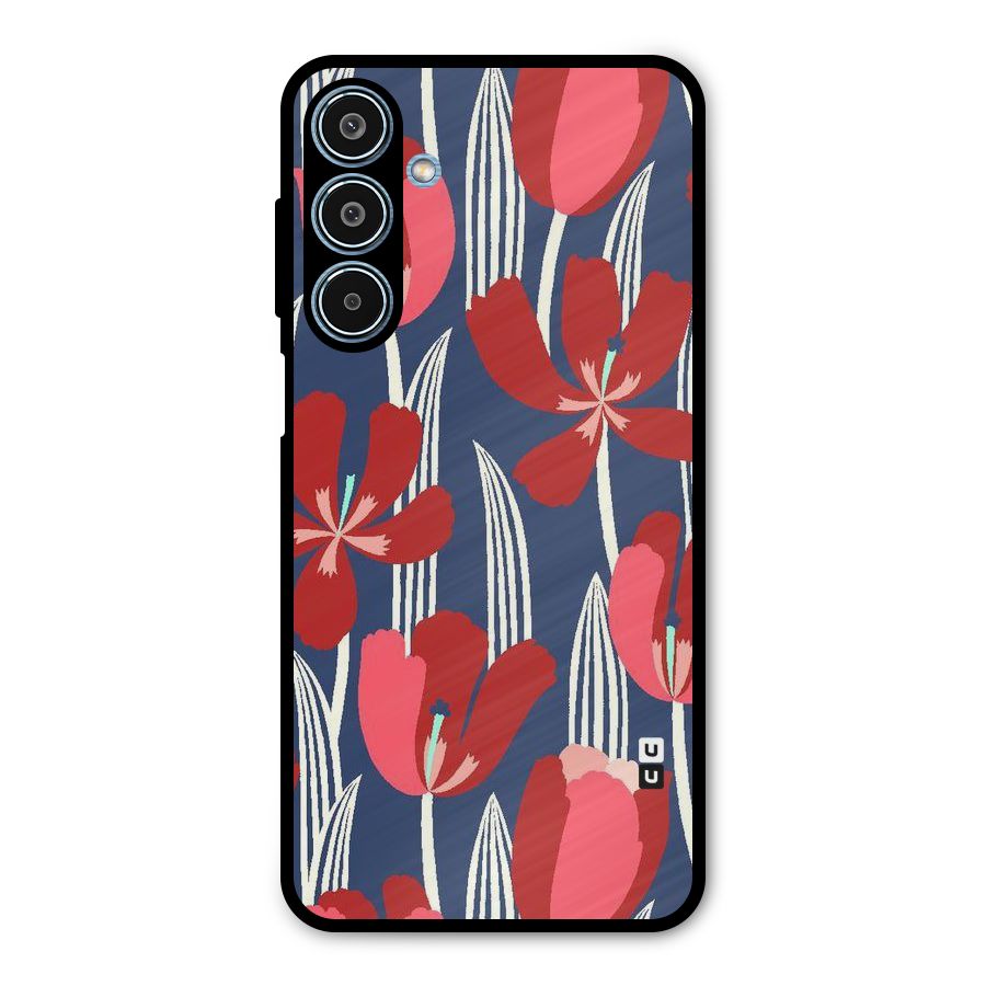 Artistic Tulips Metal Back Case for Galaxy M35