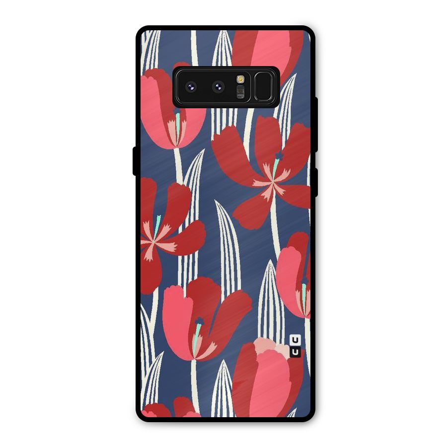 Artistic Tulips Metal Back Case for Galaxy Note 8