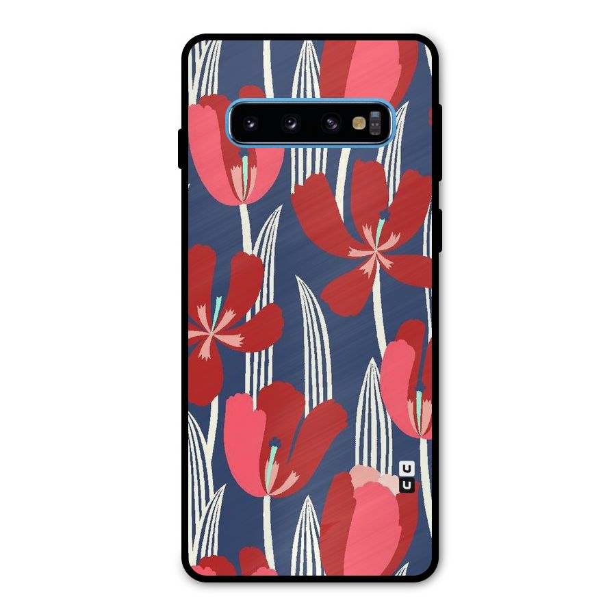 Artistic Tulips Metal Back Case for Galaxy S10