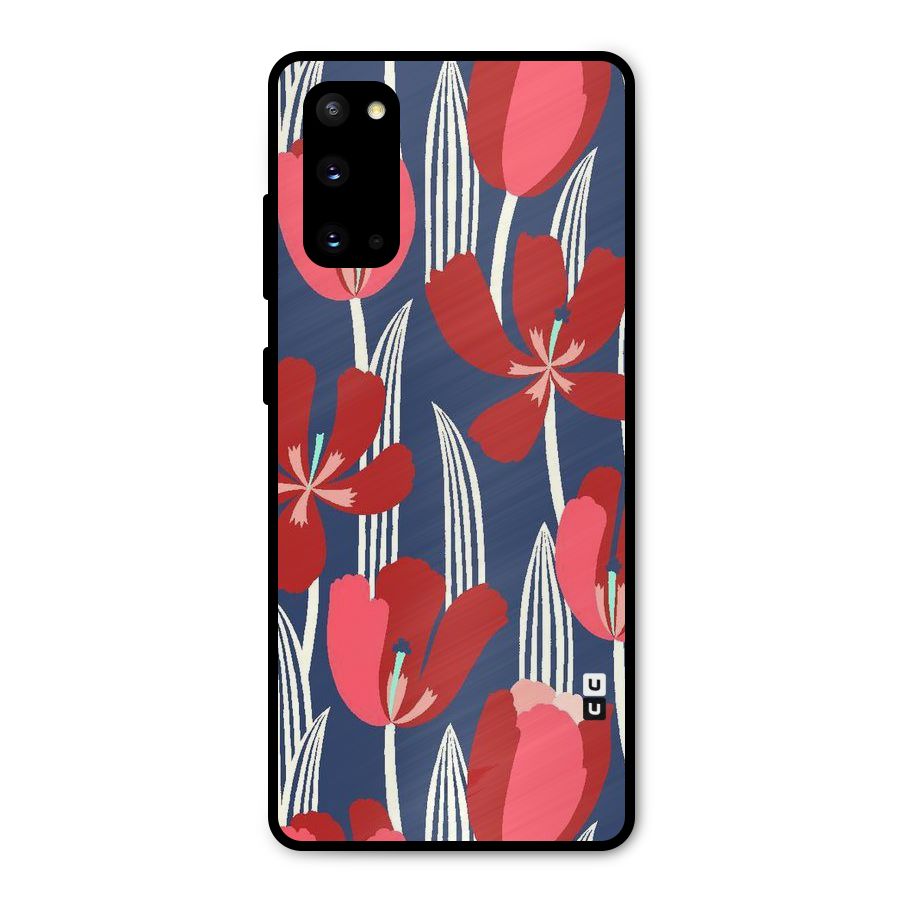 Artistic Tulips Metal Back Case for Galaxy S20