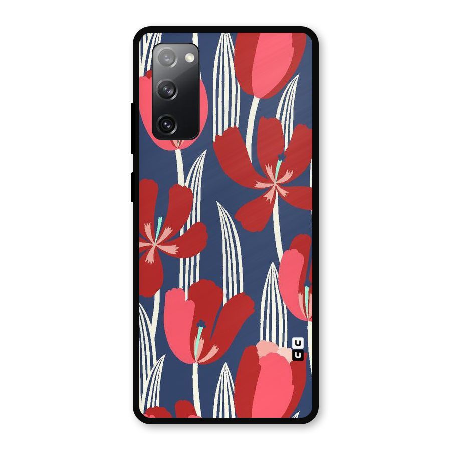 Artistic Tulips Metal Back Case for Galaxy S20 FE 5G