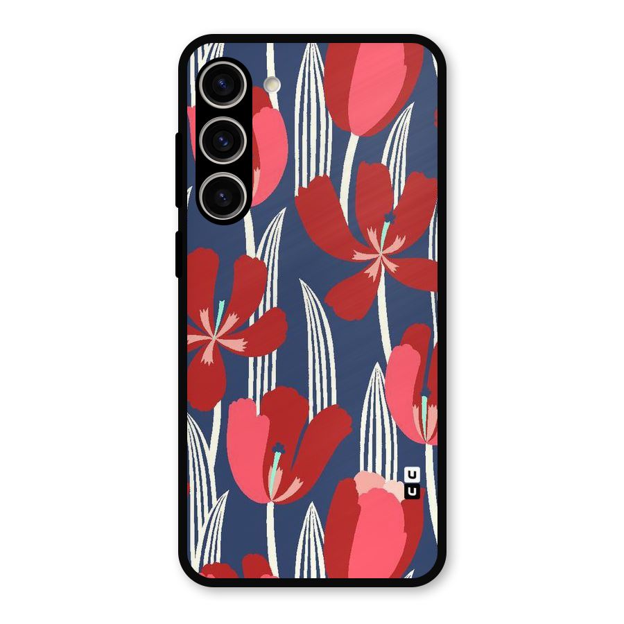 Artistic Tulips Metal Back Case for Galaxy S23 Plus